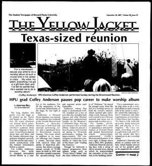 Primary view of object titled 'The Yellow Jacket (Brownwood, Tex.), Vol. 98, No. 2, Ed. 1, Thursday, September 20, 2007'.