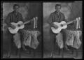 Photograph: [Two Portraits of Man Plaing Guitar]