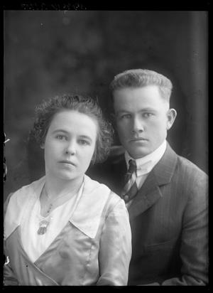 Primary view of object titled '[Portrait of Woman and Man]'.