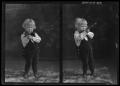 Photograph: [Two Portraits of Child Holding Toy Gun]