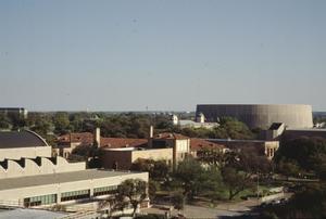 Primary view of object titled '[University Junior High School, (aerial view from Tx Memorial Stadium)]'.