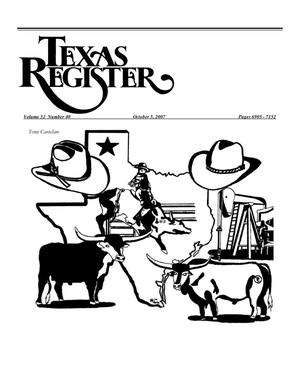 Primary view of object titled 'Texas Register, Volume 32, Number 40, Pages 6905-7152, October 5, 2007'.