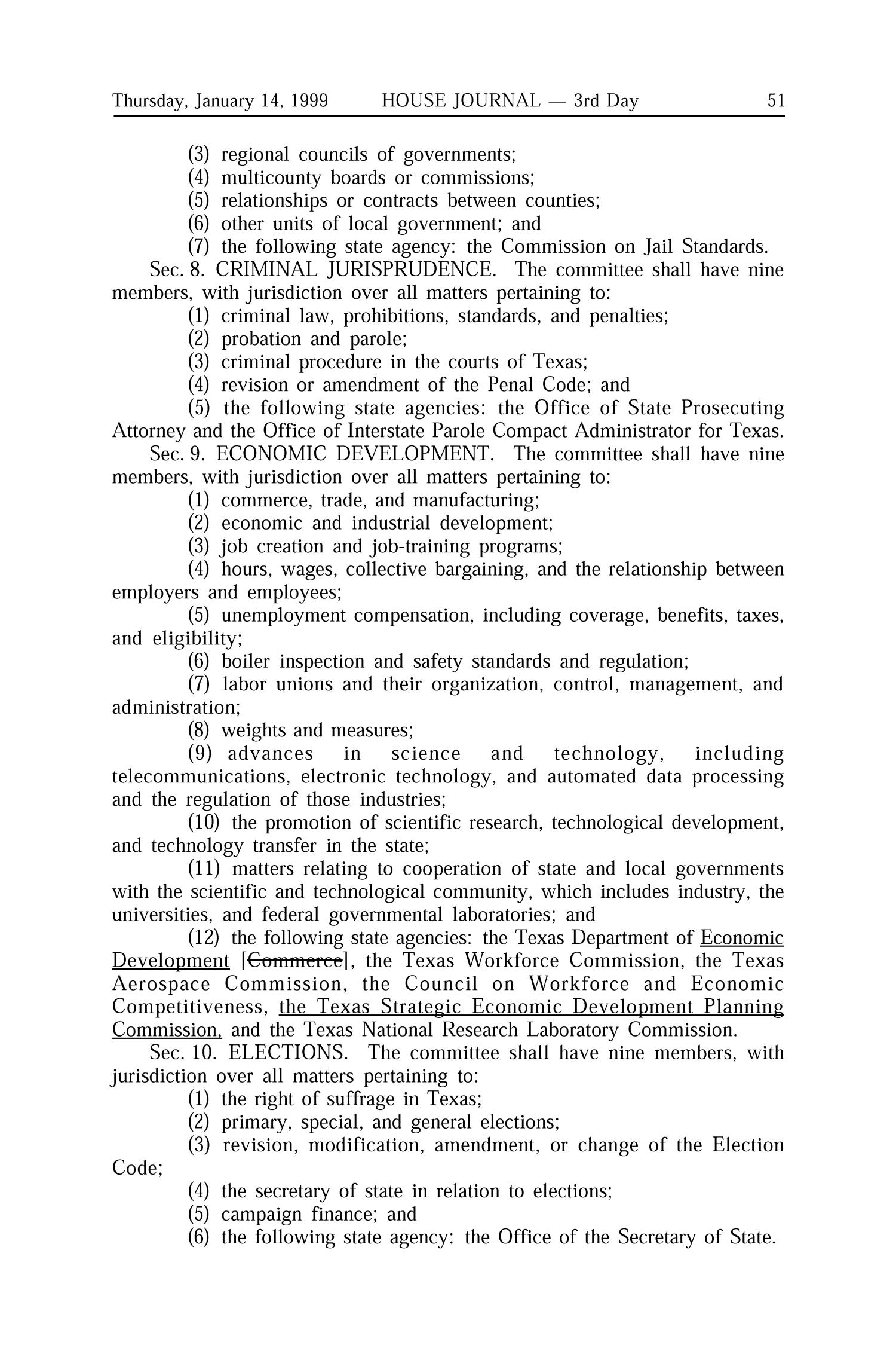 Journal of the House of Representatives of the Regular Session of the Seventy-Sixth Legislature of the State of Texas, Volume 1
                                                
                                                    51
                                                