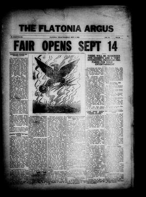 Primary view of object titled 'The Flatonia Argus (Flatonia, Tex.), Vol. 58, No. 36, Ed. 1 Thursday, September 7, 1933'.