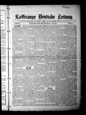 Primary view of object titled 'La Grange Deutsche Zeitung (La Grange, Tex.), Vol. 35, No. 45, Ed. 1 Thursday, June 18, 1925'.
