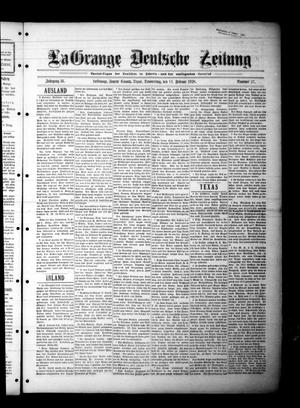 Primary view of object titled 'La Grange Deutsche Zeitung (La Grange, Tex.), Vol. 36, No. 27, Ed. 1 Thursday, February 11, 1926'.
