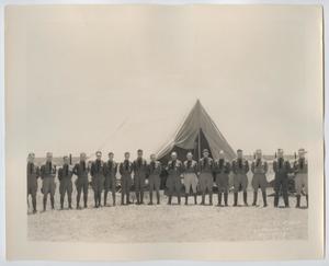 Primary view of object titled '[Photograph of a Line of Seventeen Soldiers]'.