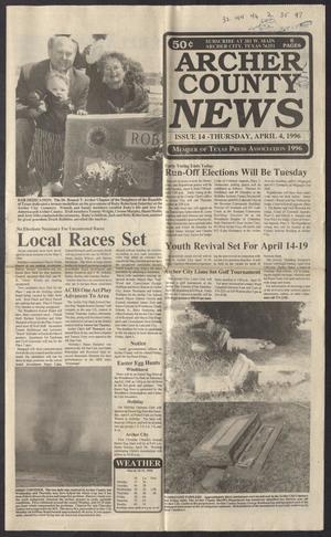 Archer County News (Archer City, Tex.), No. 14, Ed. 1 Thursday, April 4, 1996