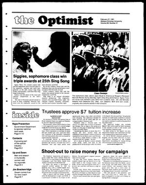 Primary view of object titled 'The Optimist (Abilene, Tex.), Vol. 68, No. 21, Ed. 1, Friday, February 27, 1981'.