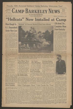 Camp Barkeley News (Camp Barkeley, Tex.), Vol. 2, No. 41, Ed. 1 Friday, November 26, 1943