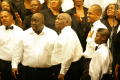 Photograph: [Choir members singing]