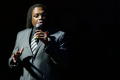 Thumbnail image of item number 1 in: '[Curtis King speaking on stage]'.