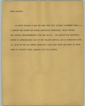 Primary view of object titled '[News Script: More protests]'.