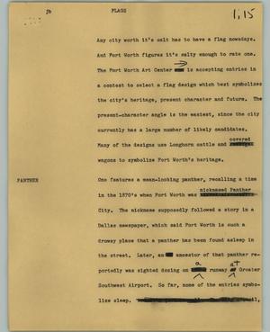 Primary view of object titled '[News Script: Flags]'.