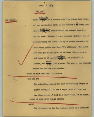 Primary view of object titled '[News Script: Guns]'.