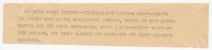 Primary view of object titled '[News Script: Houston Space Center]'.