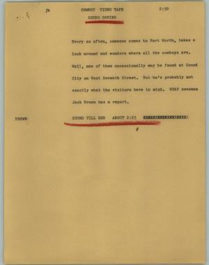 Primary view of object titled '[News Script: Cowboy]'.