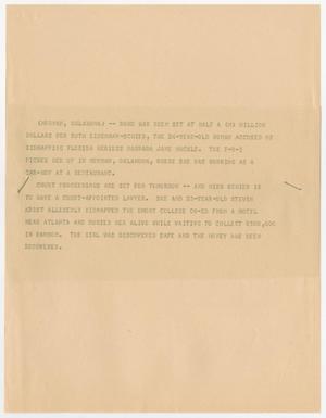 Primary view of object titled '[News Script: Eisemann-Schier]'.