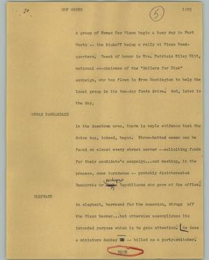 Primary view of object titled '[News Script: GOP Women]'.