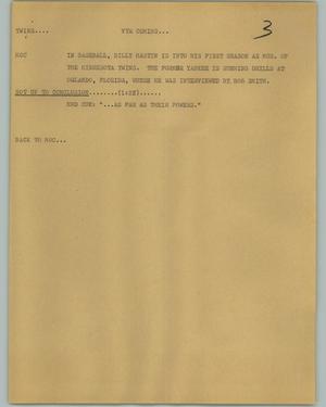 Primary view of object titled '[News Script: Twins]'.