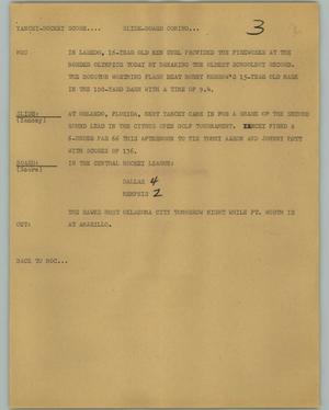 Primary view of object titled '[News Script: Yancey-Hockey Score]'.