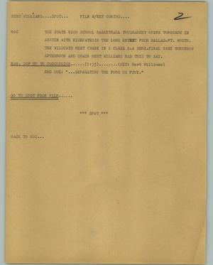 Primary view of object titled '[News Script: Bert Williams]'.