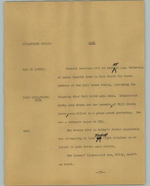 Primary view of object titled '[News Script: Girl]'.