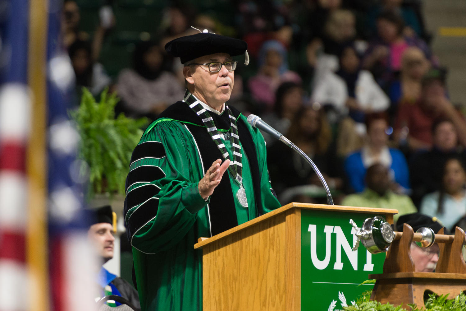 [UNT President Neal Smatresk Giving Speech at Commencement Ceremony]
                                                
                                                    [Sequence #]: 1 of 1
                                                