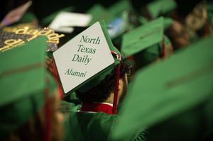 Primary view of object titled '[North Texas Daily Alumni Graduation Cap]'.