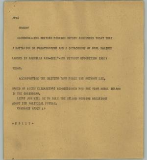 Primary view of object titled '[News Script: Urgent London]'.