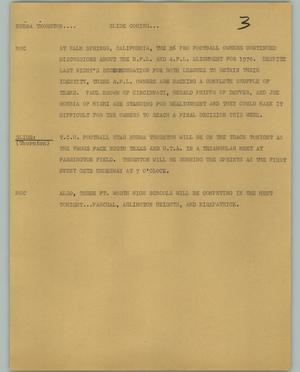 Primary view of object titled '[News Script: Bubba Thornton]'.