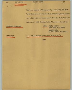 Primary view of object titled '[News Script: Trinity River]'.