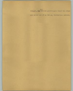 Primary view of object titled '[News Script: Paratroopers]'.