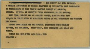 Primary view of object titled '[News Script: Bob Murphy]'.