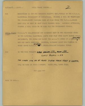 Primary view of object titled '[News Script: Alcindor]'.
