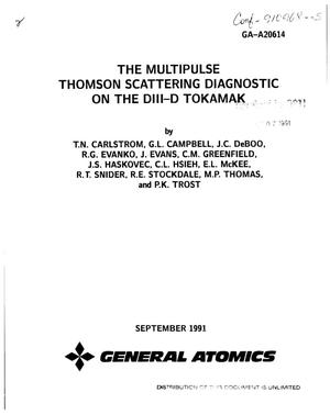 Primary view of object titled 'The multipulse Thomson scattering diagnostic on the DIII-D tokamak'.