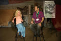 Thumbnail image of item number 1 in: '[Katherine Boo and Chris Vognar sitting on stage]'.