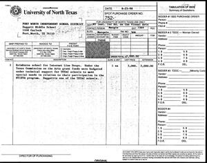 Primary view of object titled '[NTIEVA invoice for Fort Worth Independent School District]'.