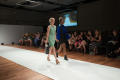 Primary view of [Design student and model on ArtWear runway]