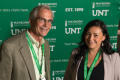 Primary view of [Chancellor Lee Jackson with Maria Ines Zamudio]