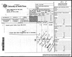 Primary view of object titled '[NTIEVA invoice for Texas Commission on the Arts]'.