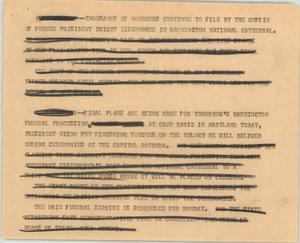 Primary view of object titled '[News Script: Eisenhower]'.