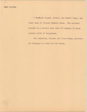 Primary view of object titled '[News Script: More weather]'.