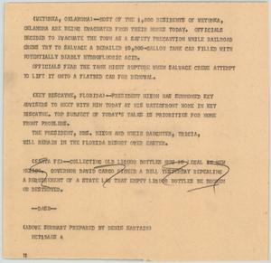 Primary view of object titled '[News Script: National news randup]'.