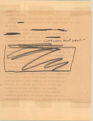 Primary view of object titled '[News Script: Alcindor (new top)]'.