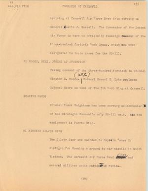 Primary view of object titled '[News Script: Commands at Carswell]'.