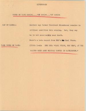 Primary view of object titled '[News Script: Eisenhower]'.