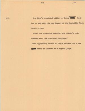 Primary view of object titled '[News Script: Ray]'.