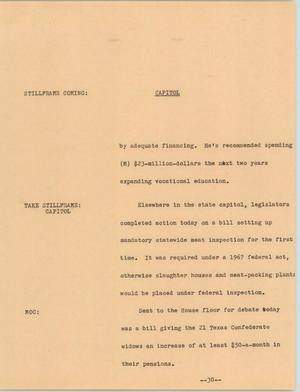 Primary view of object titled '[News Script: Capitol]'.