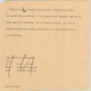 Primary view of object titled '[News Script: Amendment for election]'.